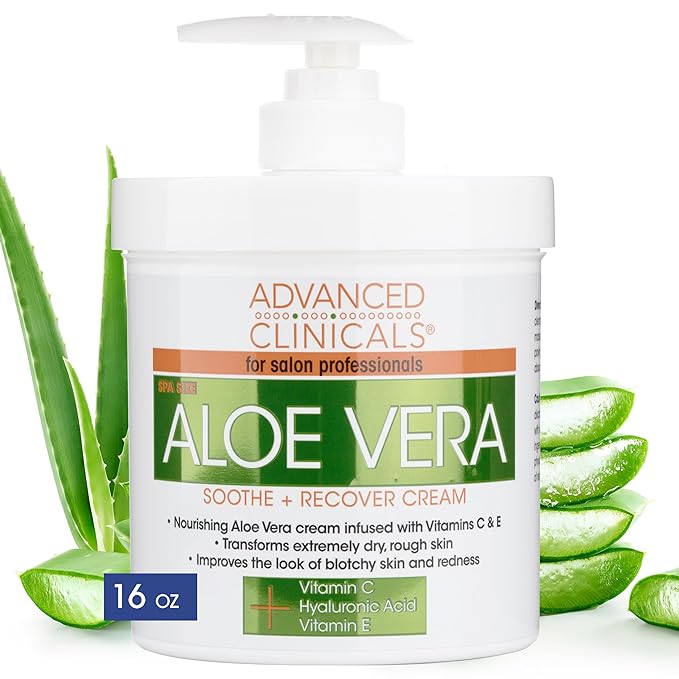 Advanced Clinicals Aloe Vera Lotion Sun Burn Recovery Cream