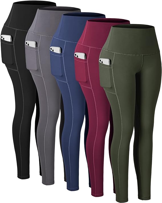 CHRLEISURE Leggings with Pockets for Women