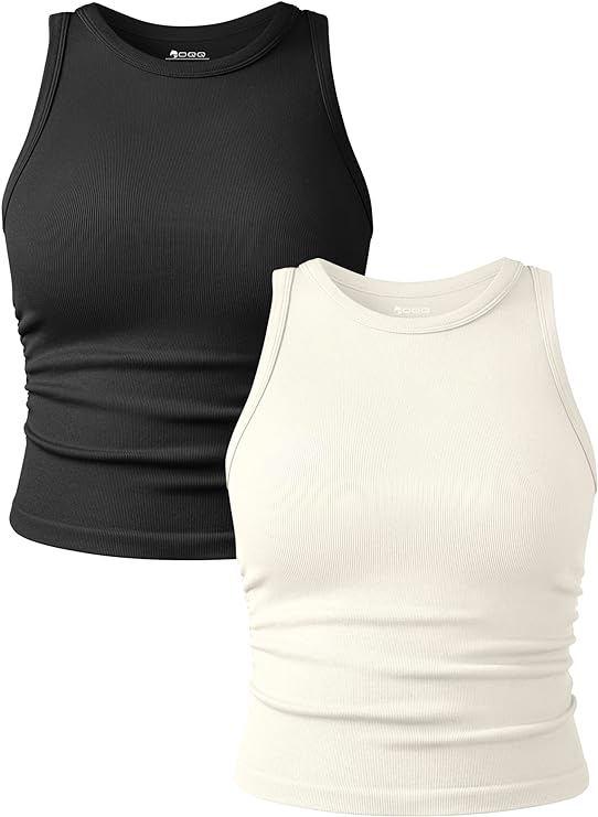 OQQ Womens 2 Piece Tank Tops