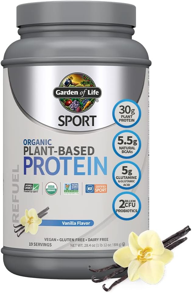 Organic Vegan Sport Protein Powder, Vanilla